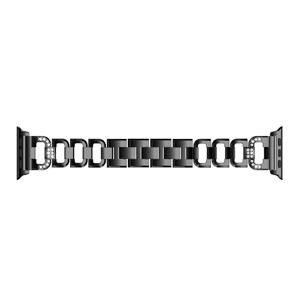 Cinturino Rhinestone bracelet Apple Watch 45mm Series 7 Black