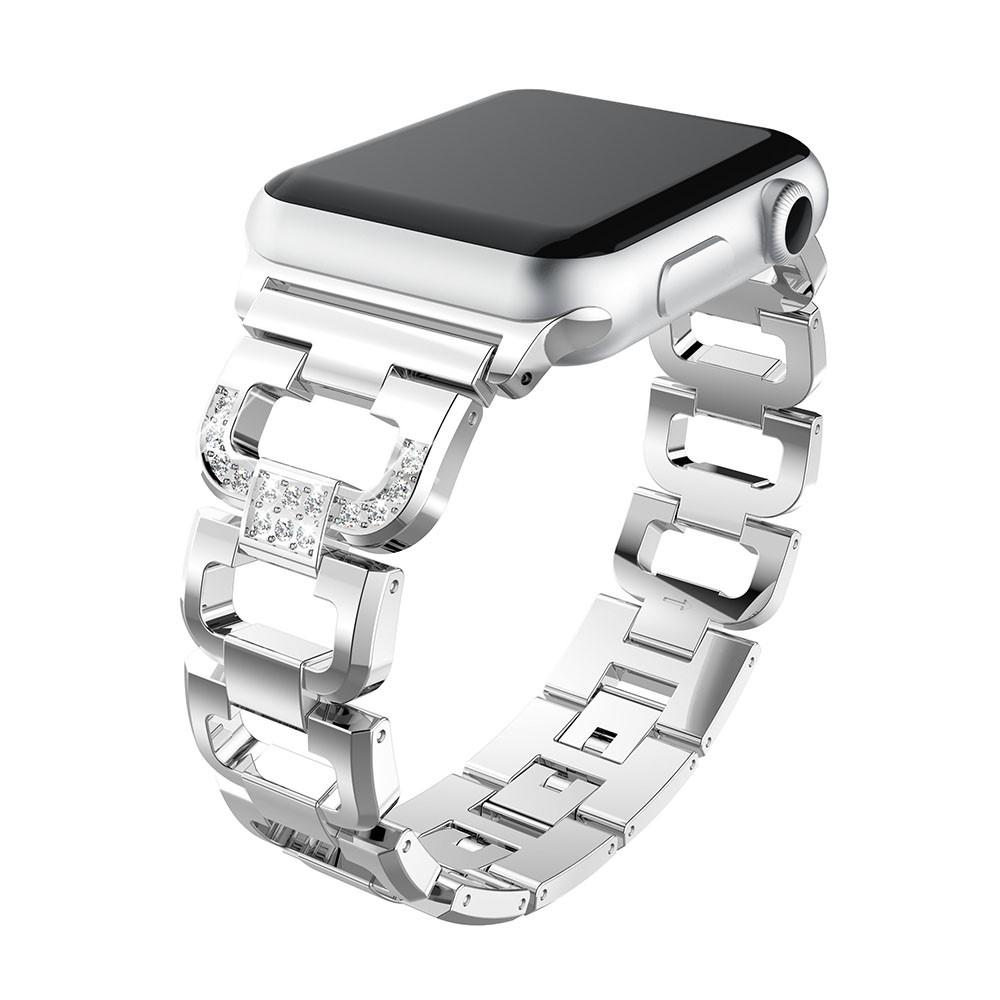 Cinturino Rhinestone bracelet Apple Watch 41mm Series 7 d'argento