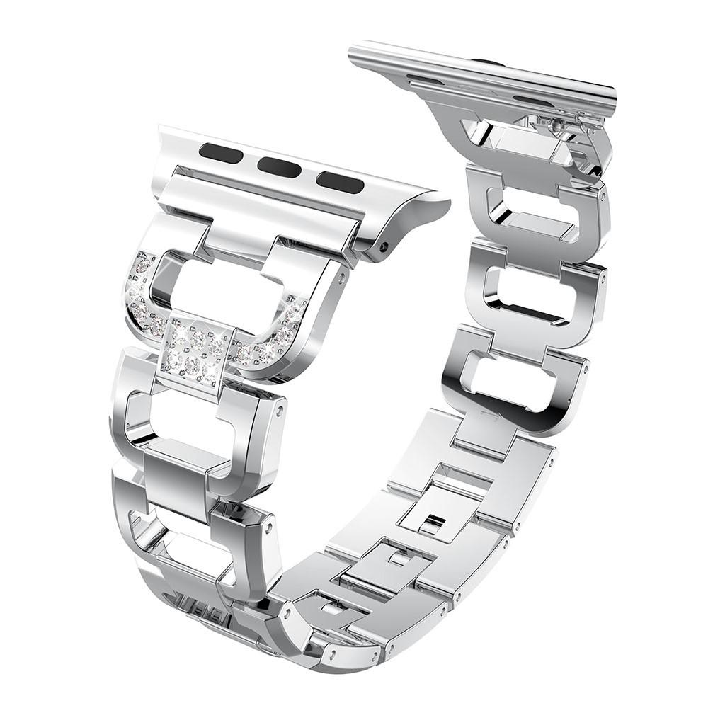 Cinturino Rhinestone bracelet Apple Watch 41mm Series 8 D'argento