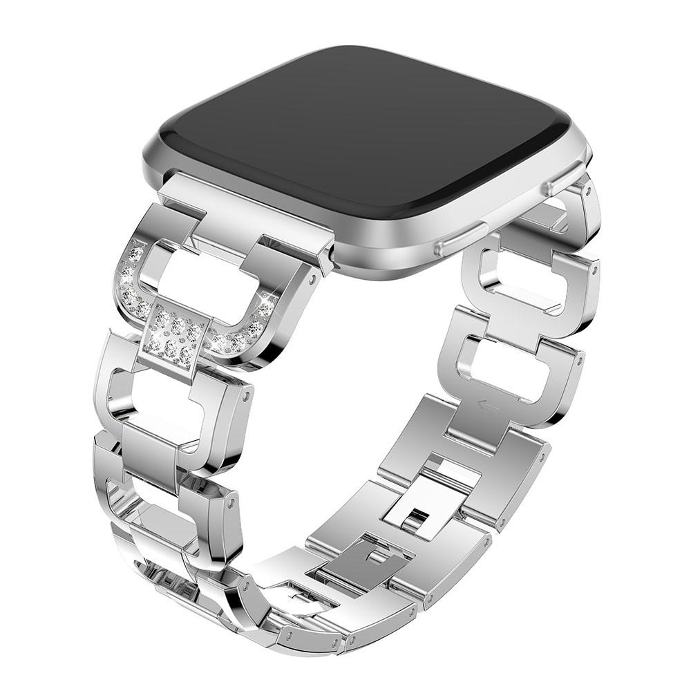Cinturino Rhinestone bracelet Fitbit Versa/Versa 2 D'argento