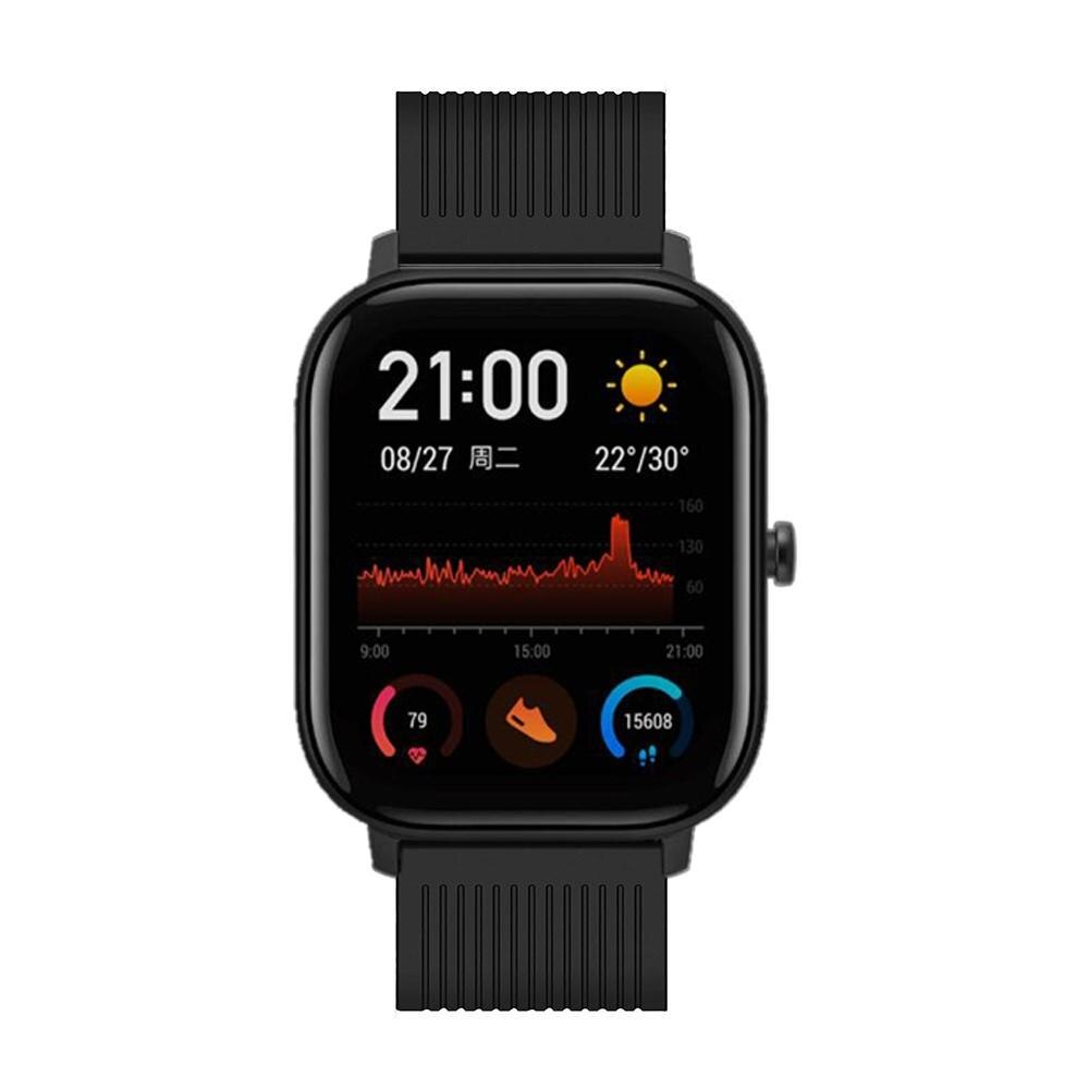 Cinturino in silicone per Xiaomi Amazfit GTS, nero