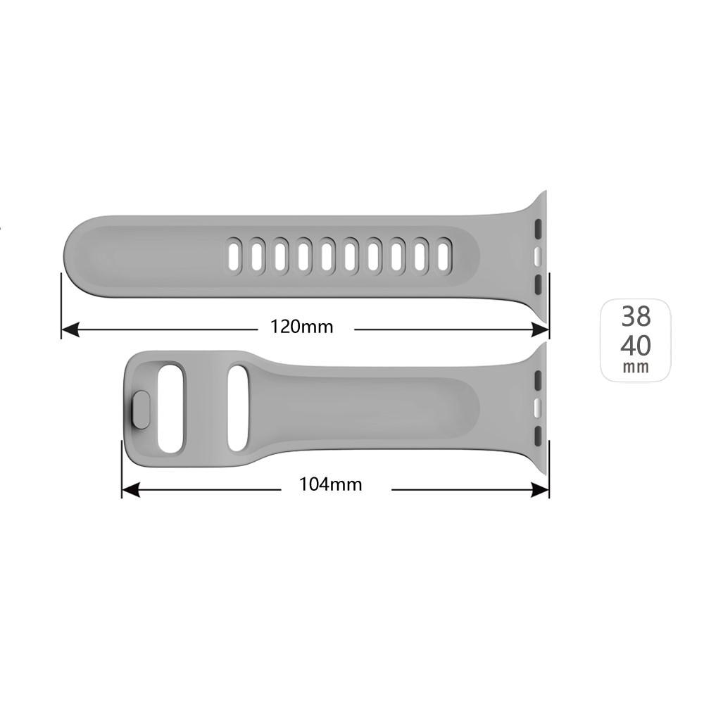 Cinturino in silicone per Apple Watch 41mm Series 8, grigio