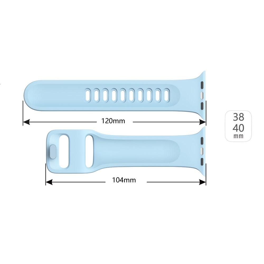 Cinturino in silicone per Apple Watch 41mm Series 8, azzurro