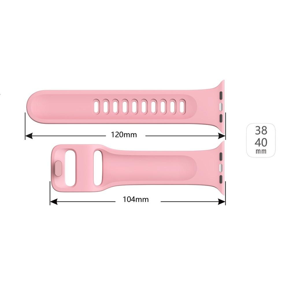 Cinturino in silicone per Apple Watch 41mm Series 8, rosa