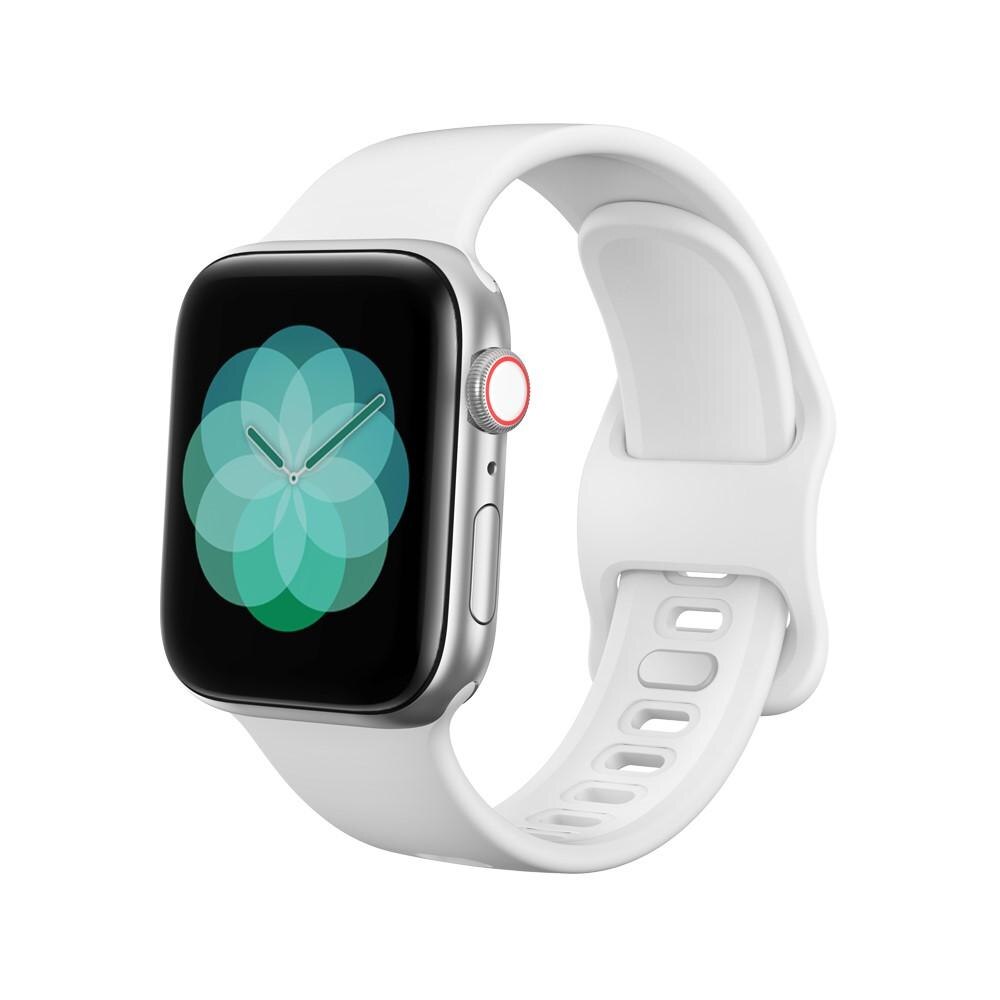 Cinturino in silicone per Apple Watch 41mm Series 8, bianco