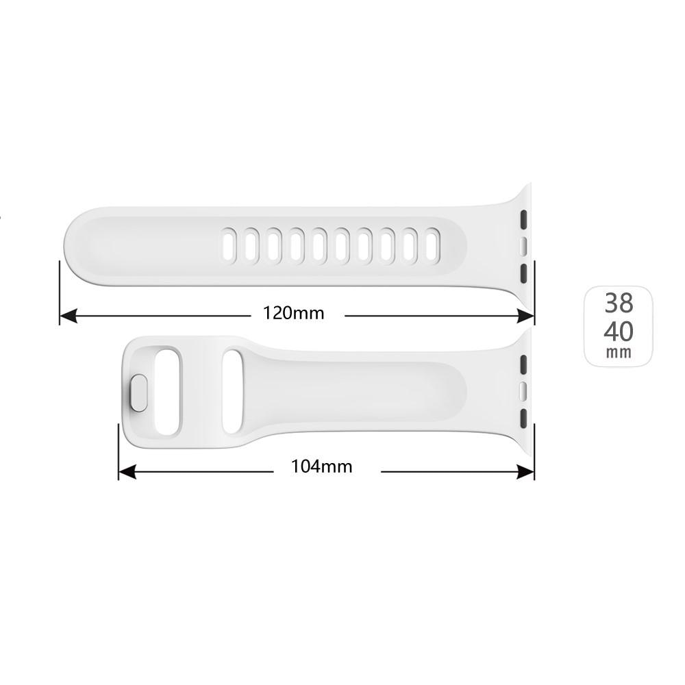 Cinturino in silicone per Apple Watch 41mm Series 8, bianco