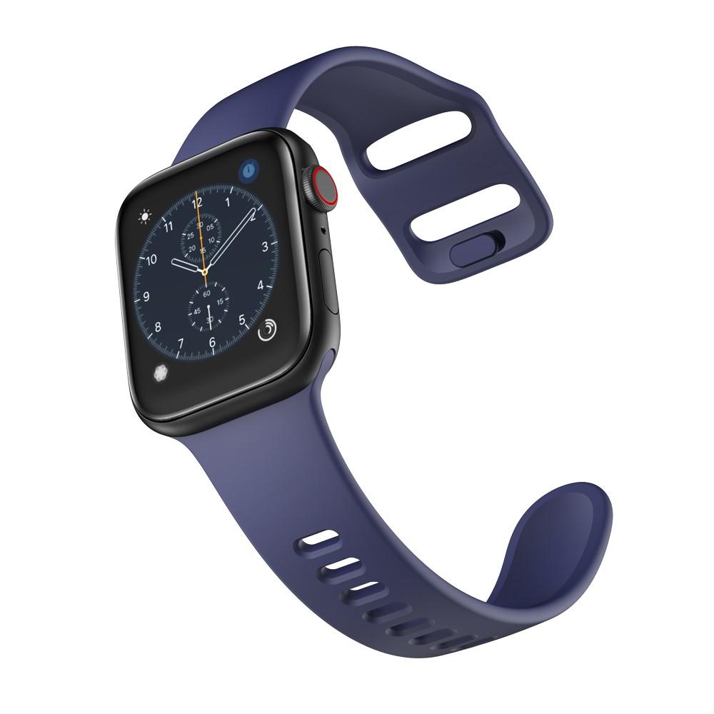 Cinturino in silicone per Apple Watch 45mm Series 7 blu