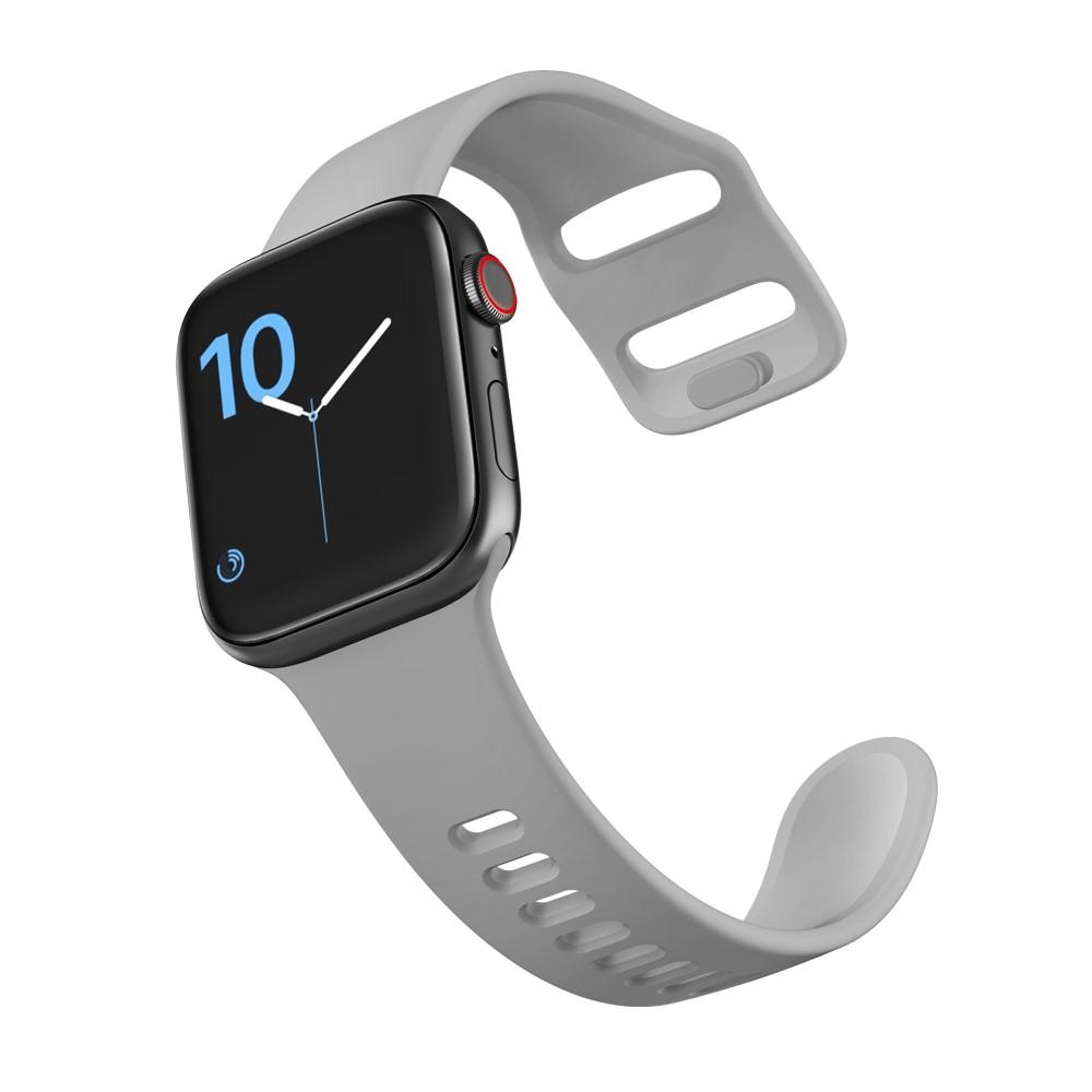 Cinturino in silicone per Apple Watch 45mm Series 8, grigio