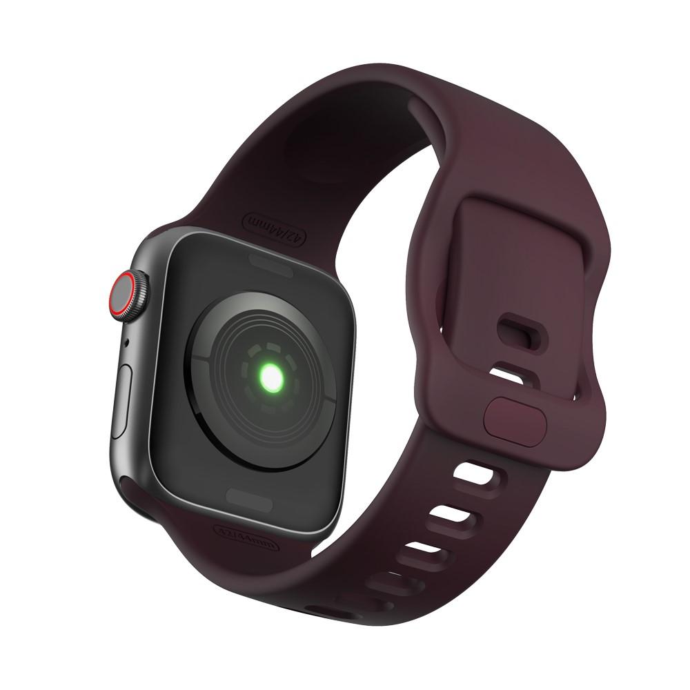 Cinturino in silicone per Apple Watch 45mm Series 9 viola