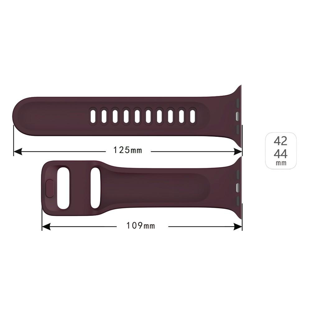 Cinturino in silicone per Apple Watch 45mm Series 7 viola