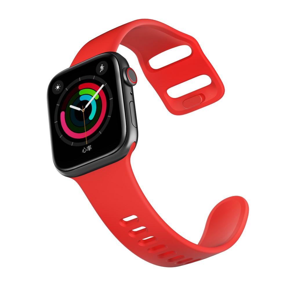 Cinturino in silicone per Apple Watch SE 44mm rosso