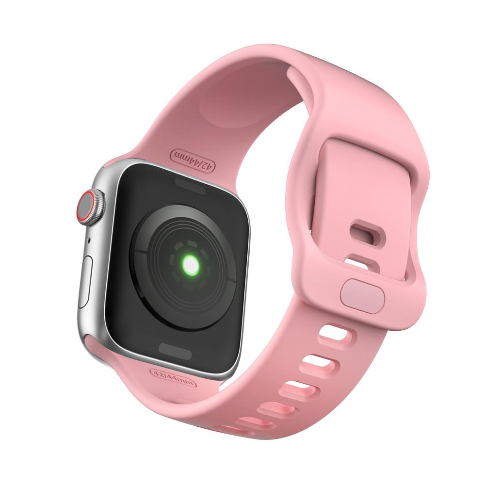 Cinturino in silicone per Apple Watch 45mm Series 7 rosa