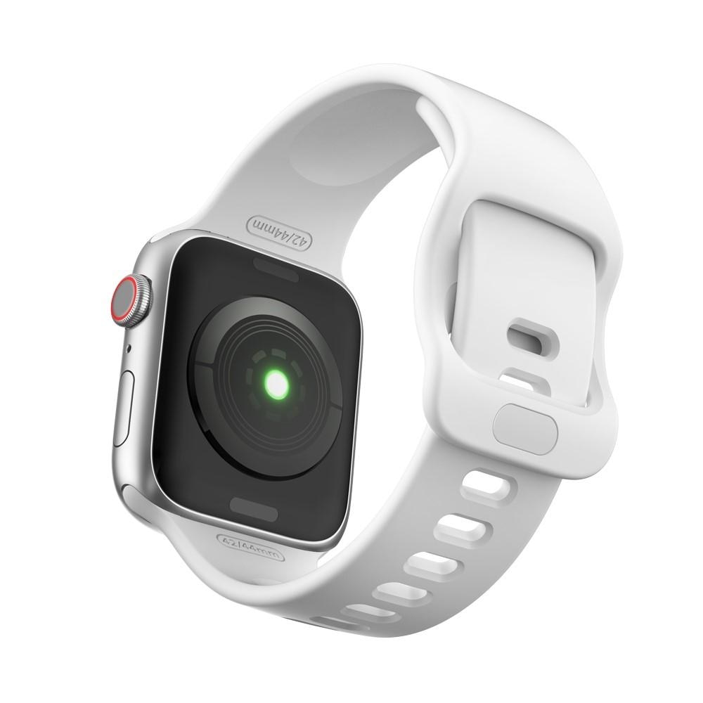 Cinturino in silicone per Apple Watch SE 44mm bianco