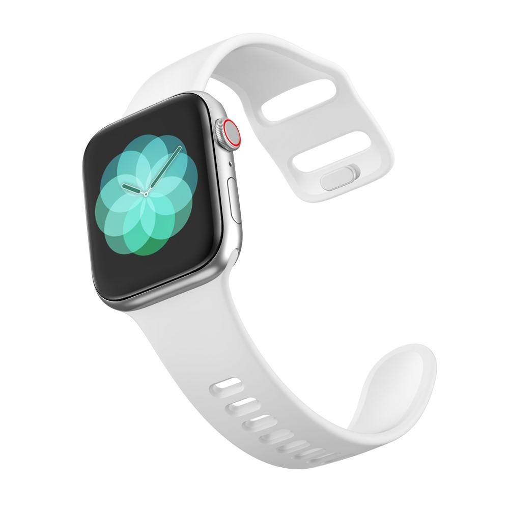 Cinturino in silicone per Apple Watch 45mm Series 9 bianco