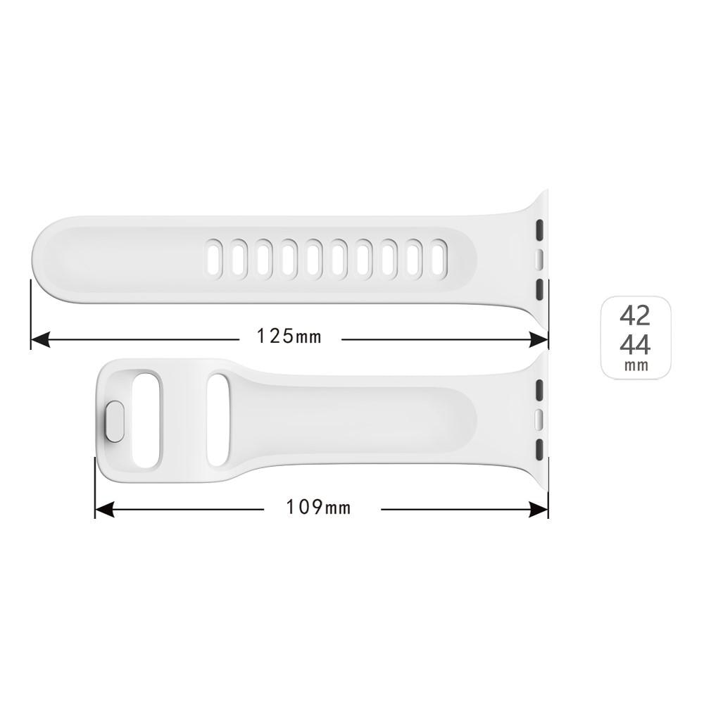 Cinturino in silicone per Apple Watch 45mm Series 9 bianco