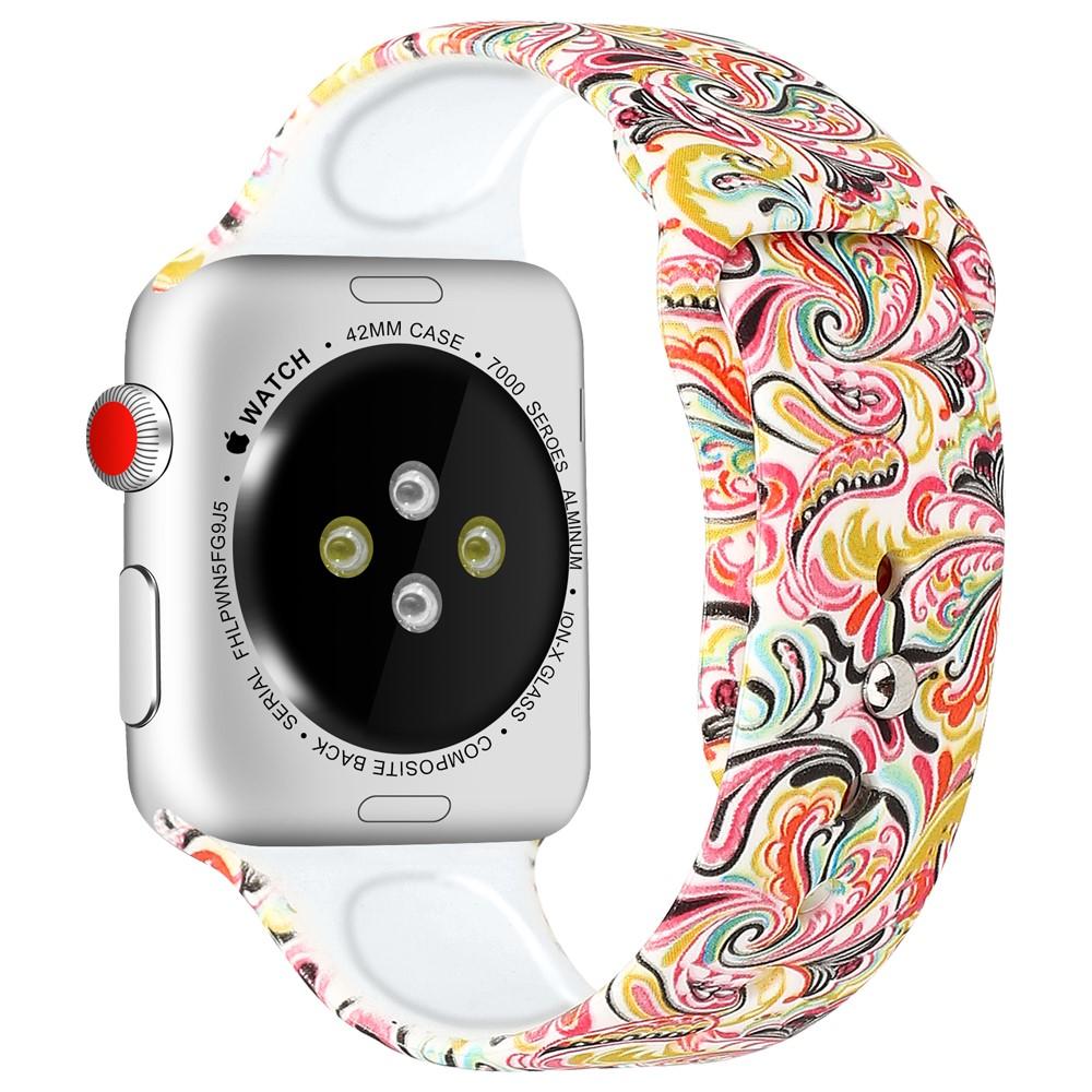 Cinturino in silicone per Apple Watch 44mm paisley