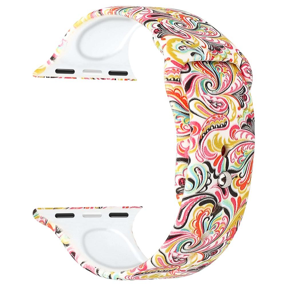 Cinturino in silicone per Apple Watch 44mm paisley