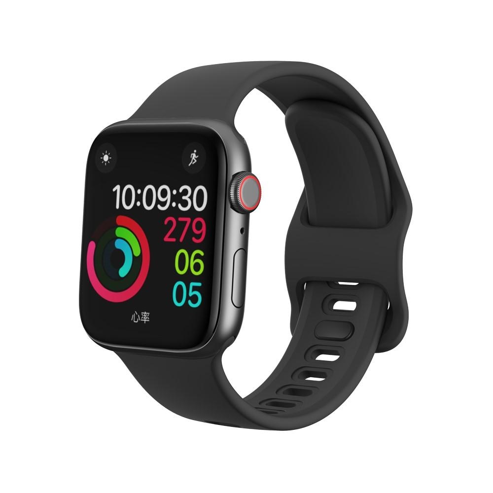 Cinturino in silicone per Apple Watch 45mm Series 8, nero