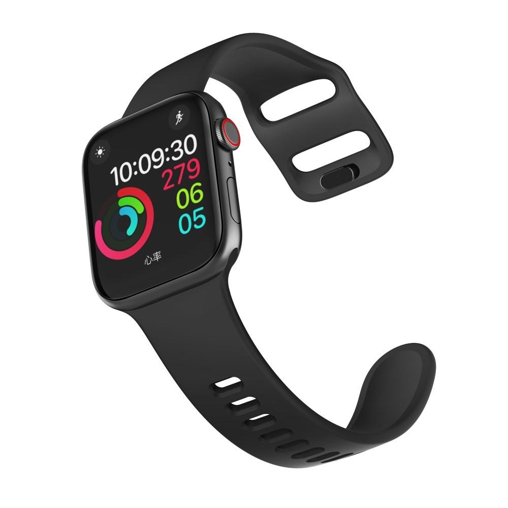 Cinturino in silicone per Apple Watch 45mm Series 8, nero