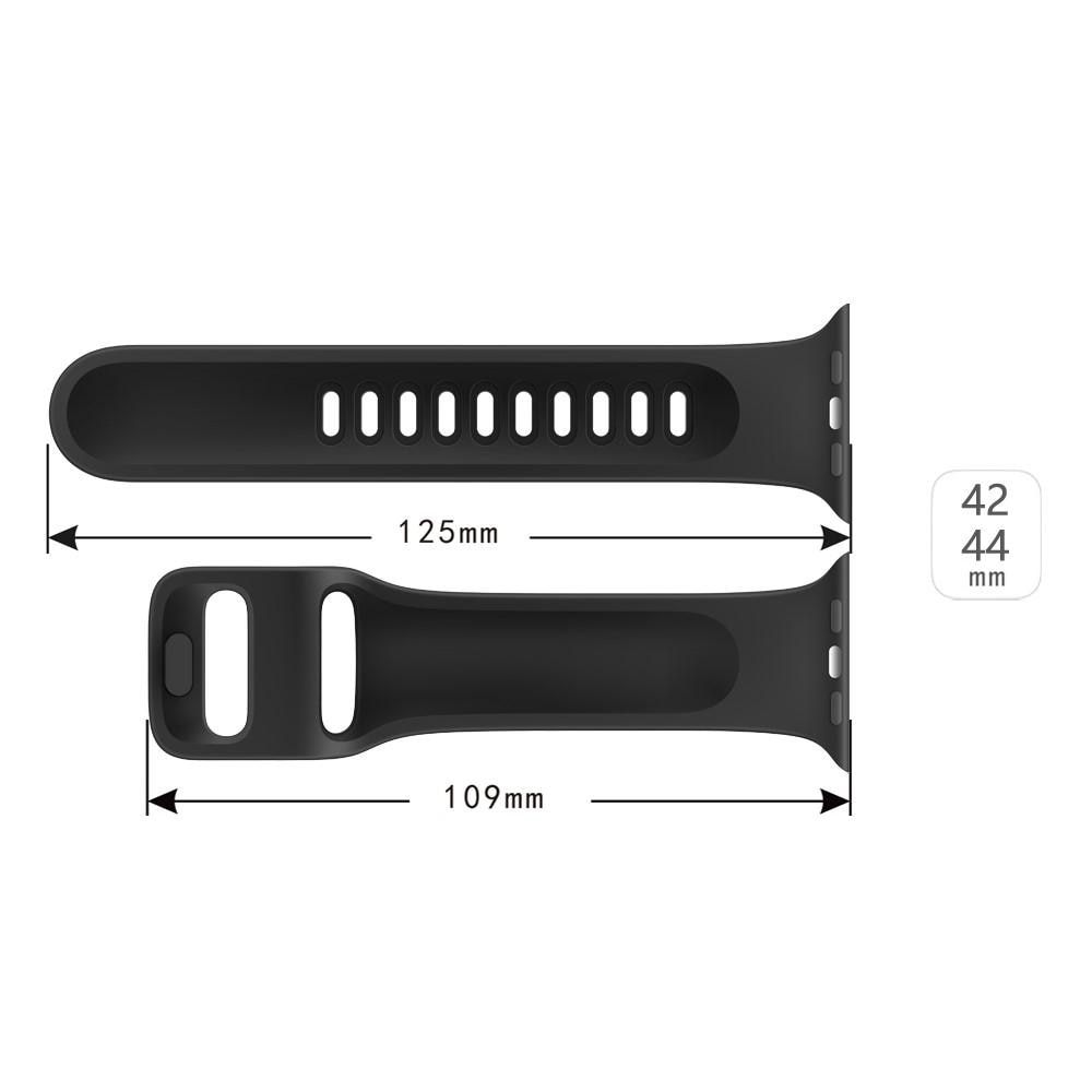 Cinturino in silicone per Apple Watch 45mm Series 7 nero