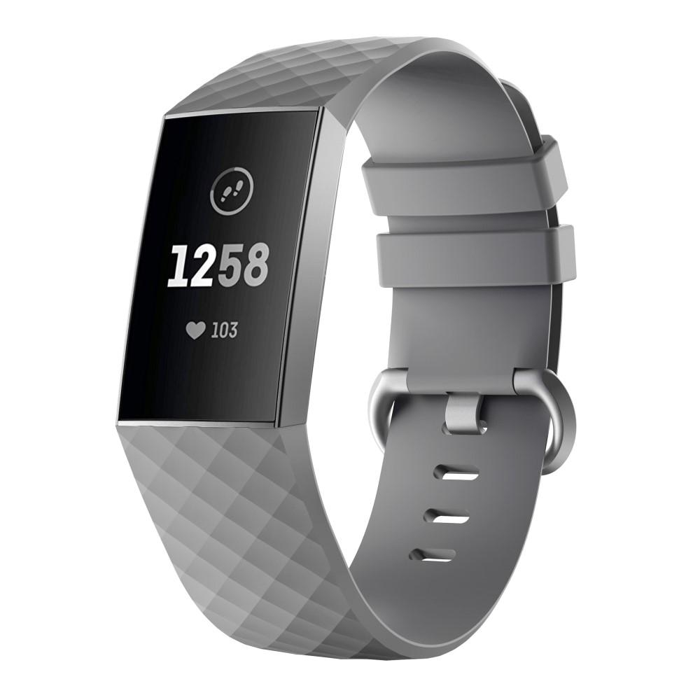 Cinturino in silicone per Fitbit Charge 3/4, grigio