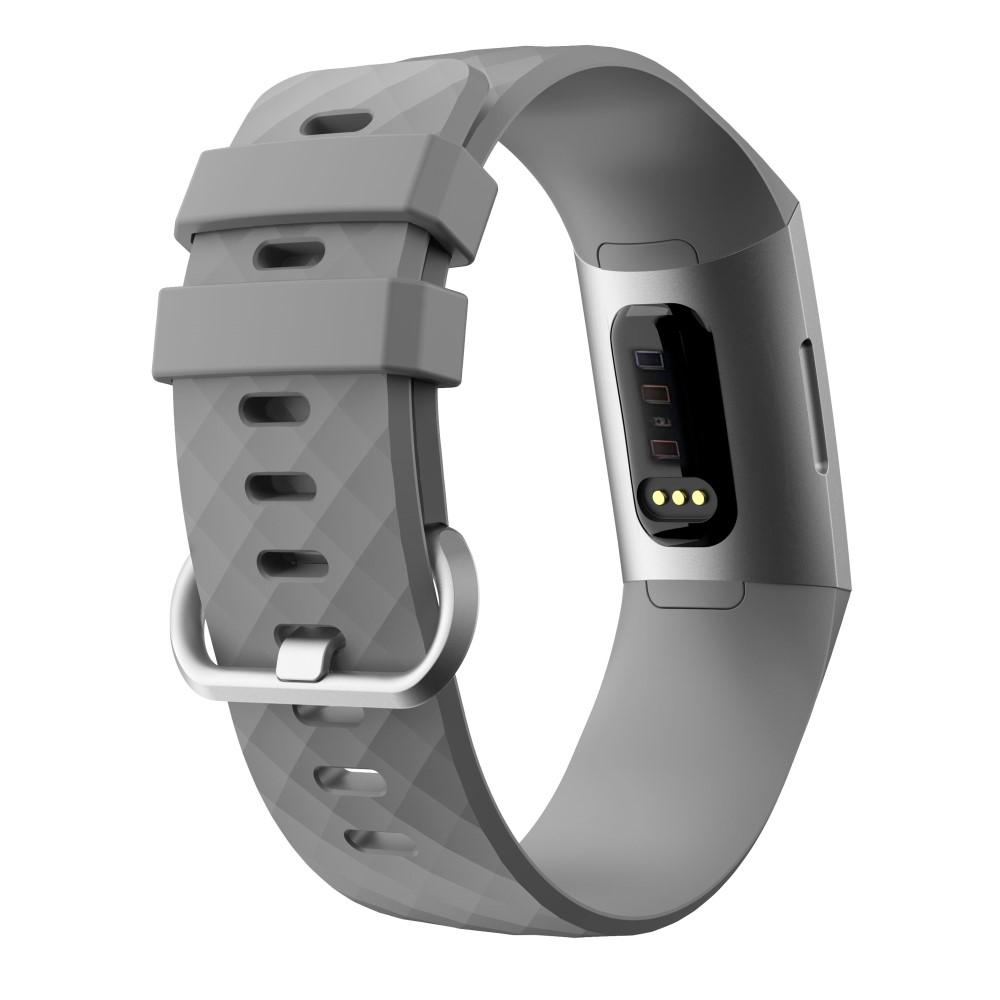 Cinturino in silicone per Fitbit Charge 3/4, grigio