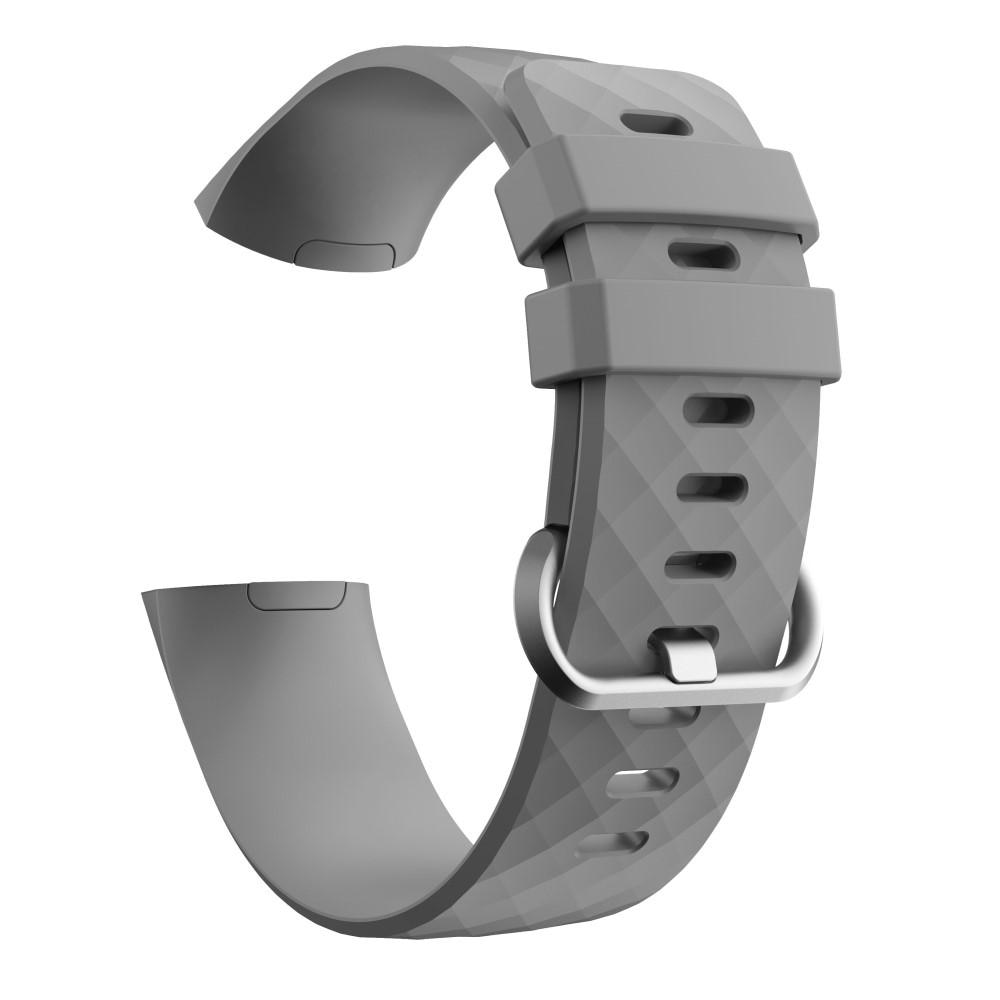 Cinturino in silicone per Fitbit Charge 3/4, grigio