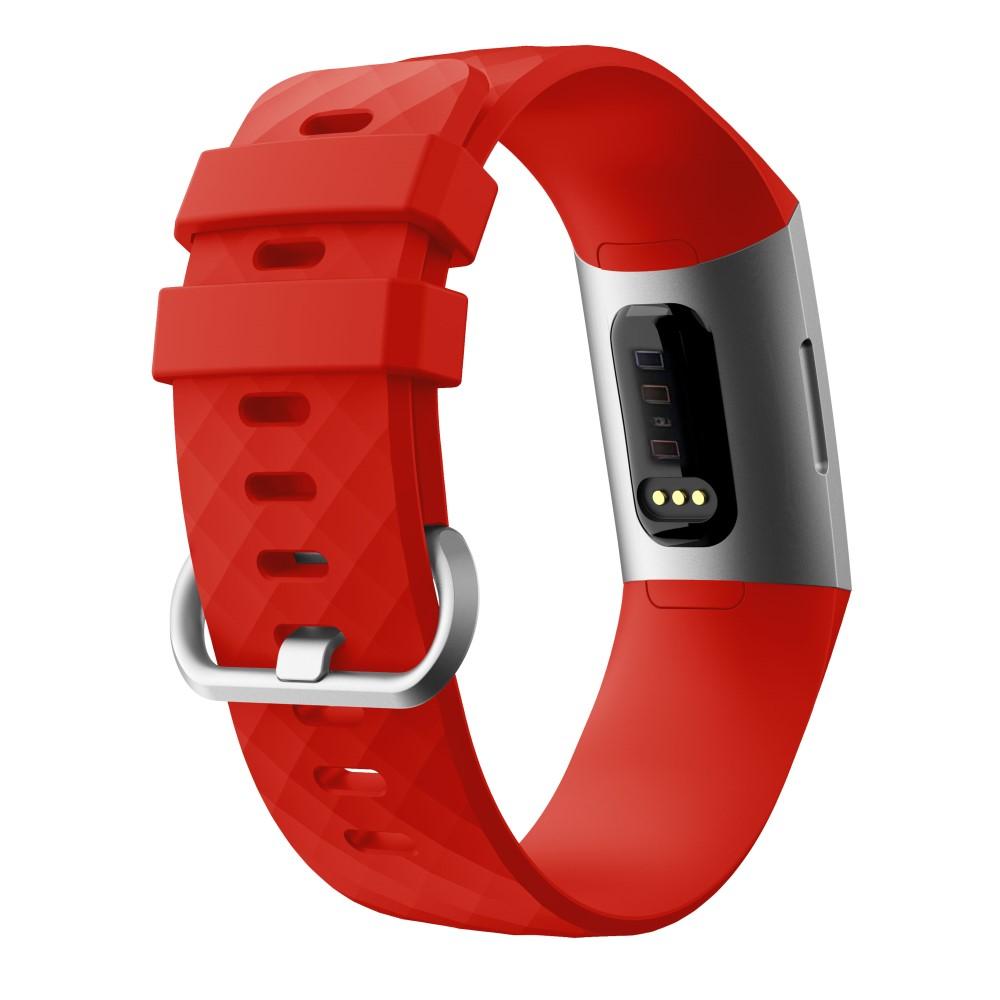 Cinturino in silicone per Fitbit Charge 3/4, rosso