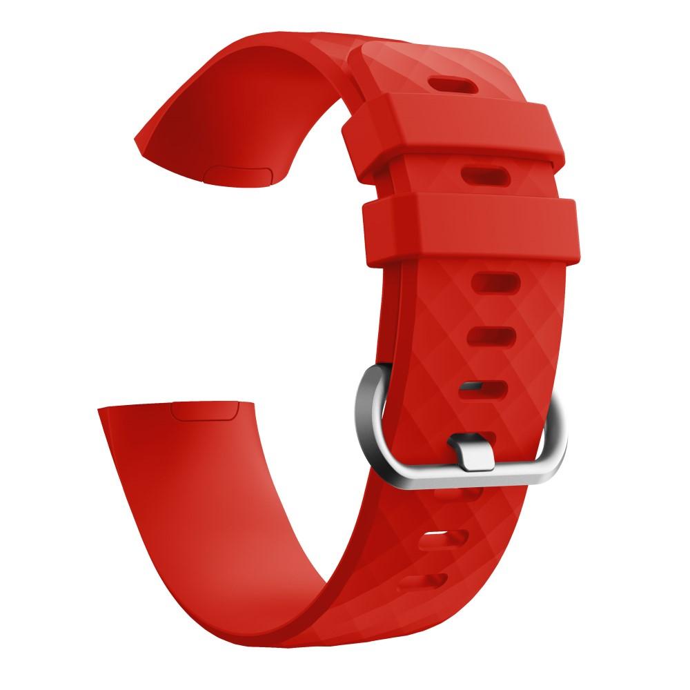 Cinturino in silicone per Fitbit Charge 3/4, rosso