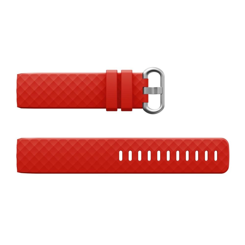 Cinturino in silicone per Fitbit Charge 3/4, rosso