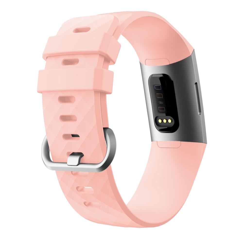 Cinturino in silicone per Fitbit Charge 3/Charge 4, Rosa