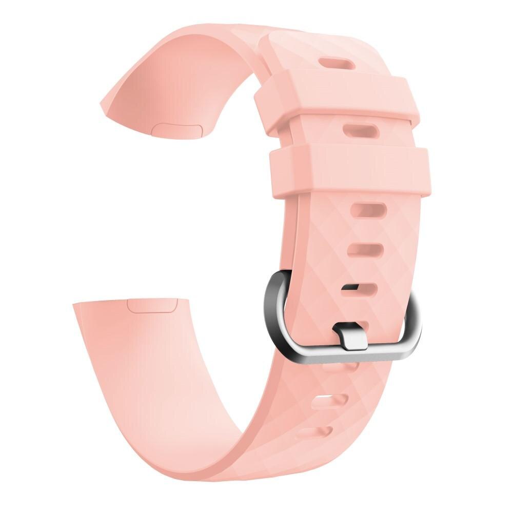 Cinturino in silicone per Fitbit Charge 3/Charge 4, Rosa
