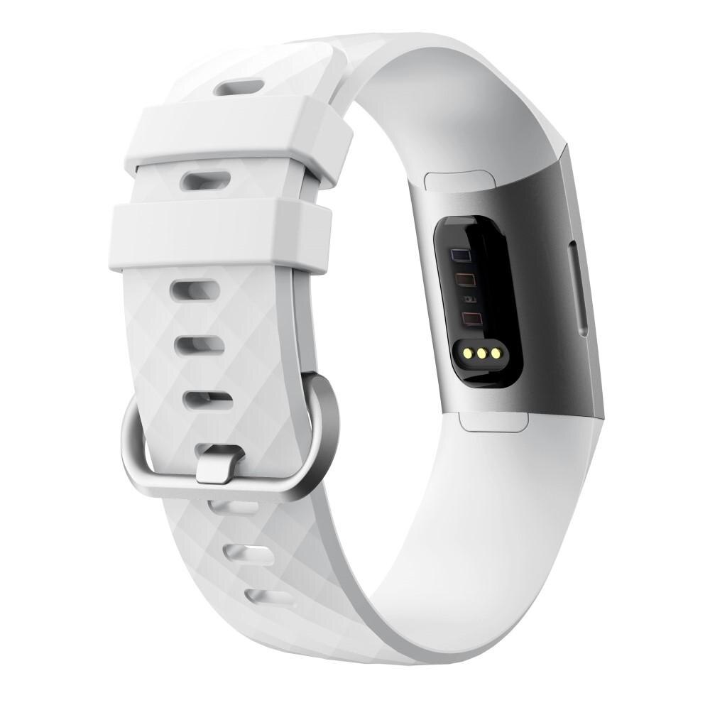 Cinturino in silicone per Fitbit Charge 3/4, bianco