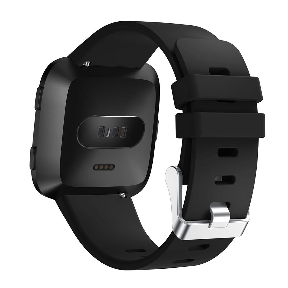 Cinturino in silicone per Fitbit Versa/Versa 2, nero