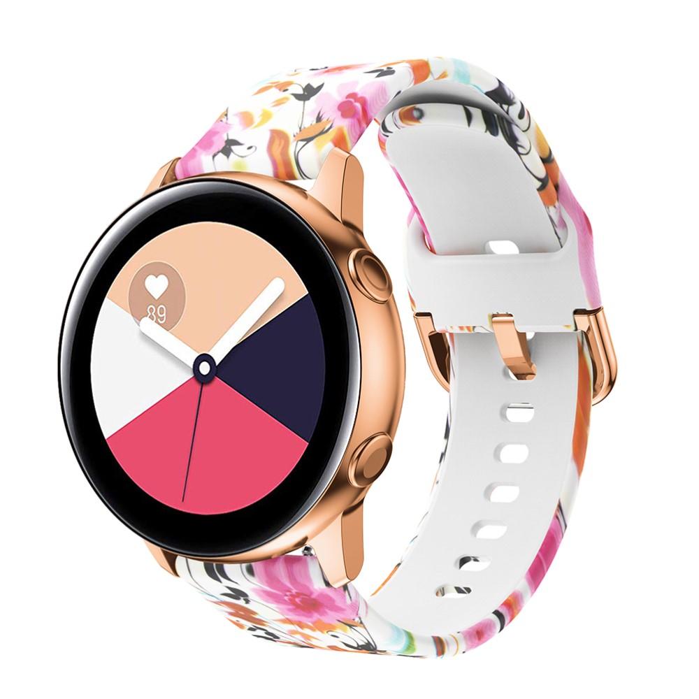 Cinturino in silicone per Samsung Galaxy Watch 42mm/Watch Active, fiori