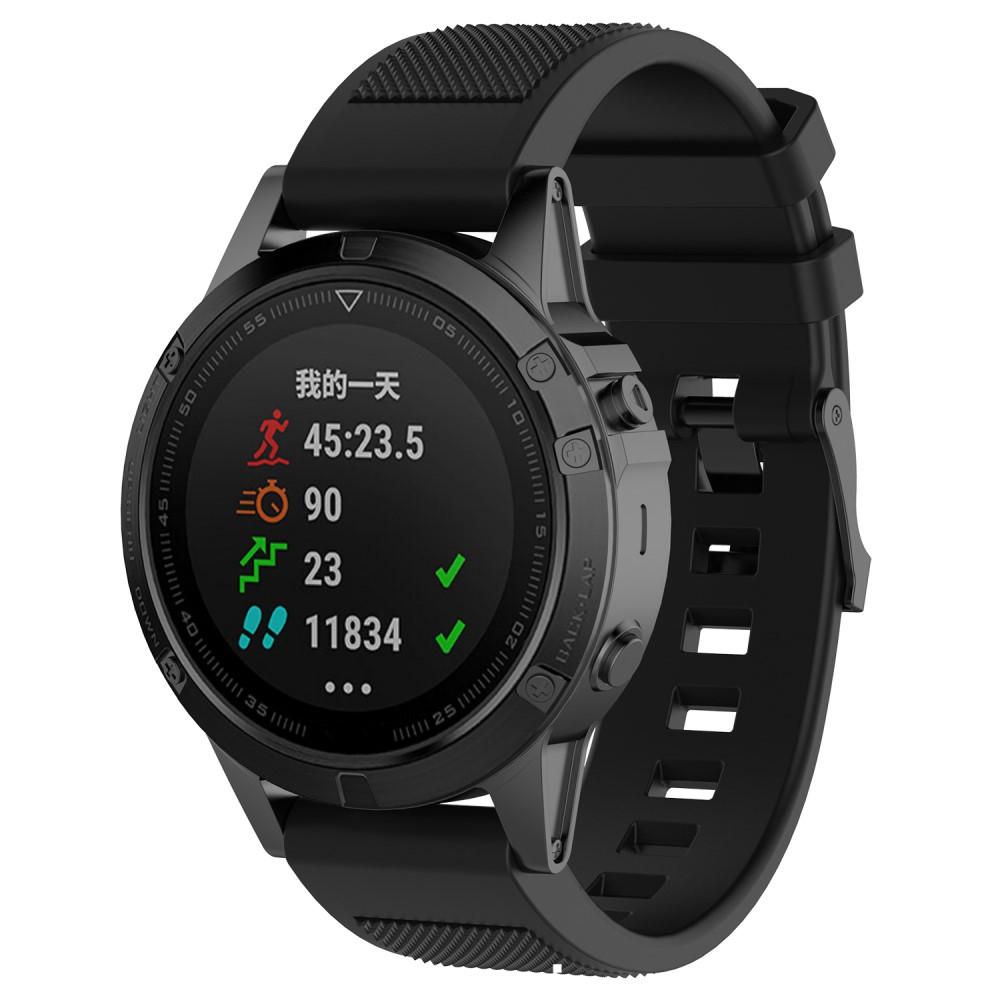 Cinturino in silicone per Garmin Fenix 5/5 Plus, nero