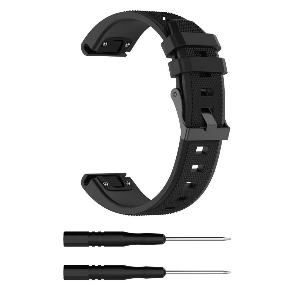 Cinturino in silicone per Garmin Fenix 5/Fenix 5 Plus, Nero