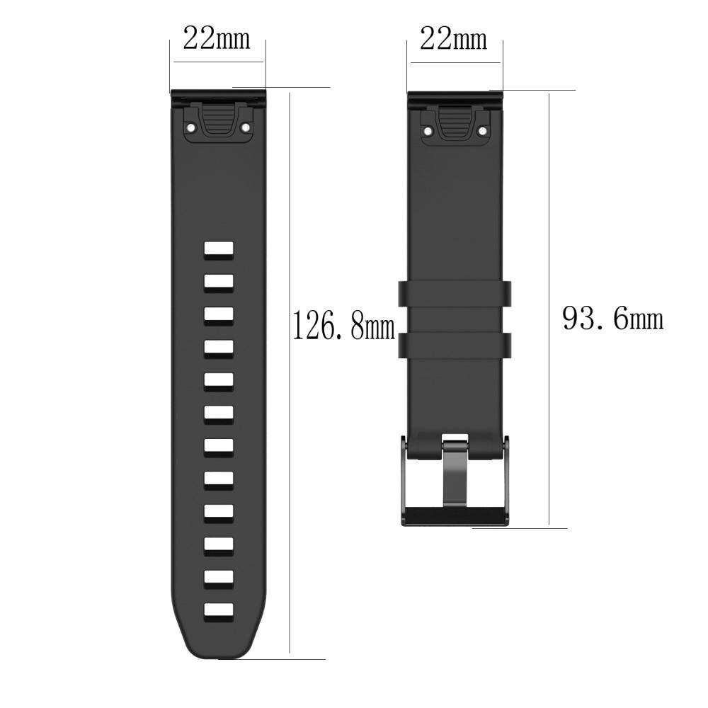 Cinturino in silicone per Garmin Fenix 5/Fenix 5 Plus, Nero