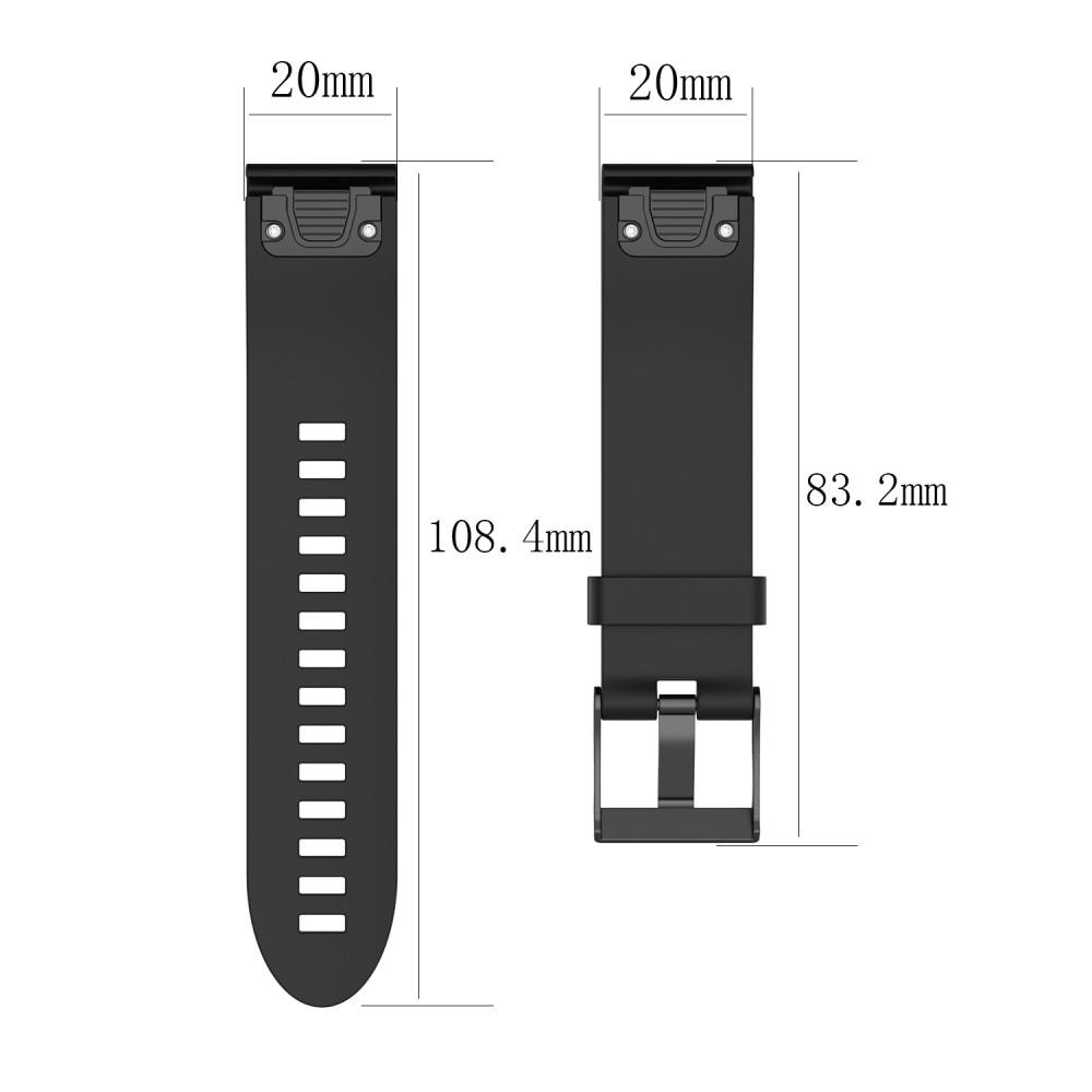 Cinturino in silicone per Garmin Fenix 5S/5S Plus, nero