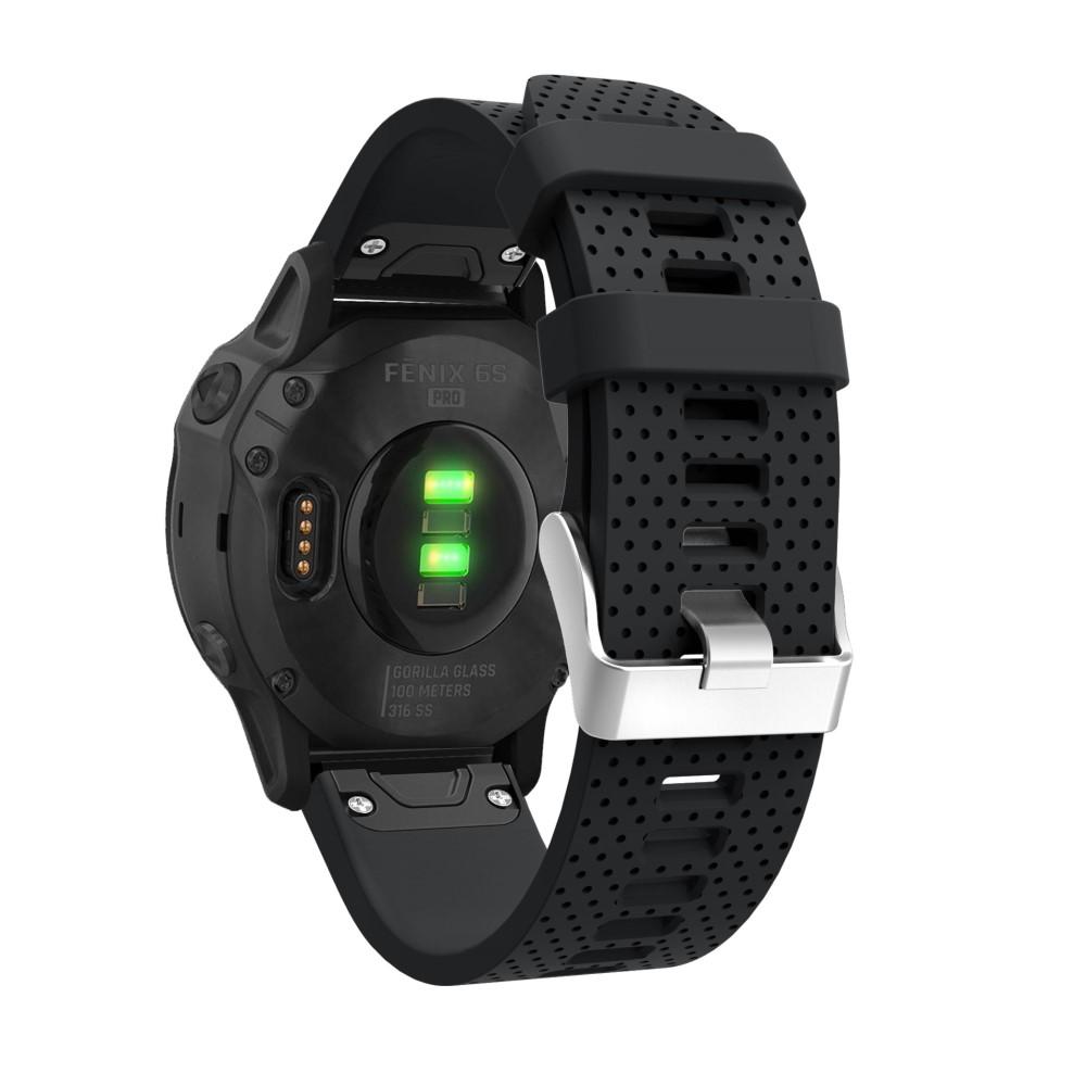 Cinturino in silicone per Garmin Fenix 6S/6S Pro/7S, nero