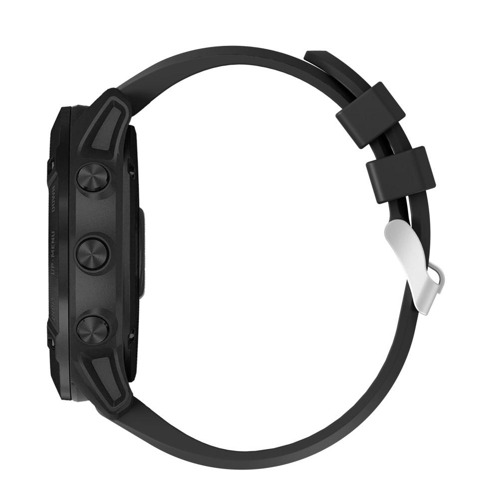 Cinturino in silicone per Garmin Fenix 6X/6X Pro/7X, nero