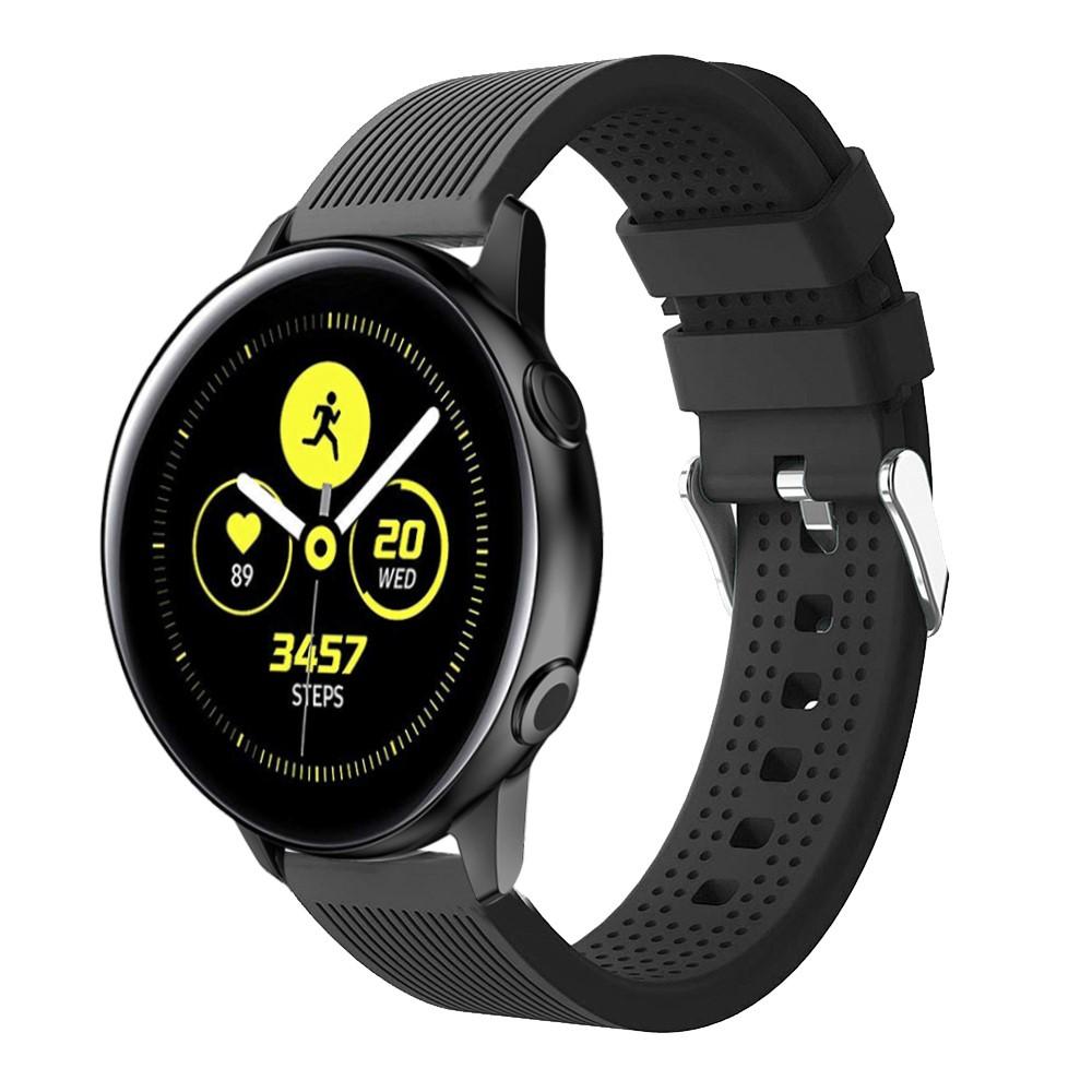 Cinturino in silicone per Samsung Galaxy Watch 42mm/Watch Active, nero