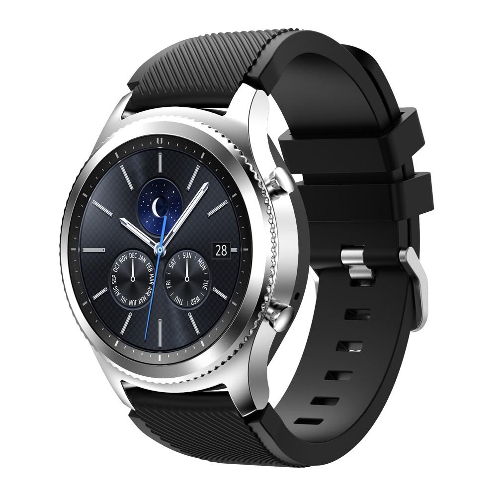 Cinturino in silicone per Samsung Gear S3 Frontier/S3 Classic, nero