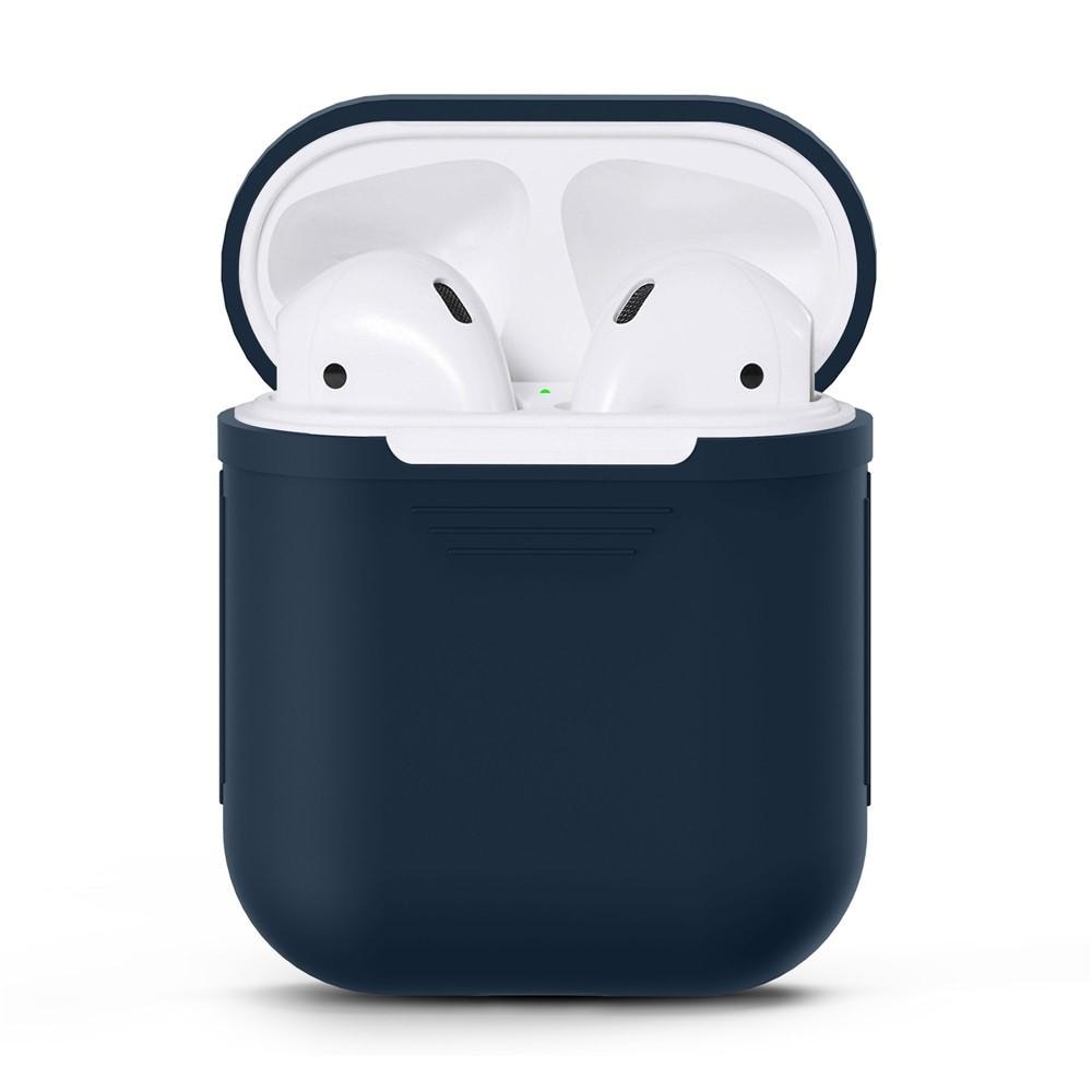 Cover in silicone AirPods Blu navy