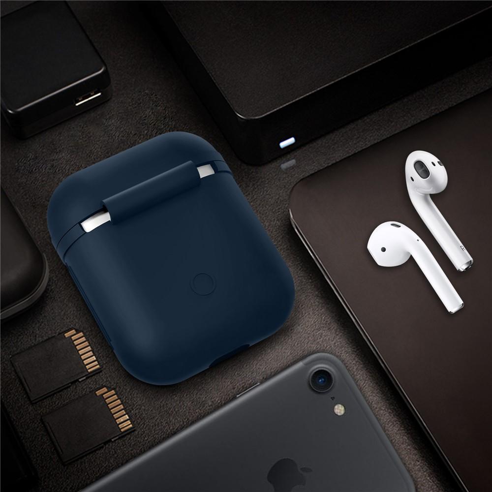 Cover in silicone AirPods Blu navy