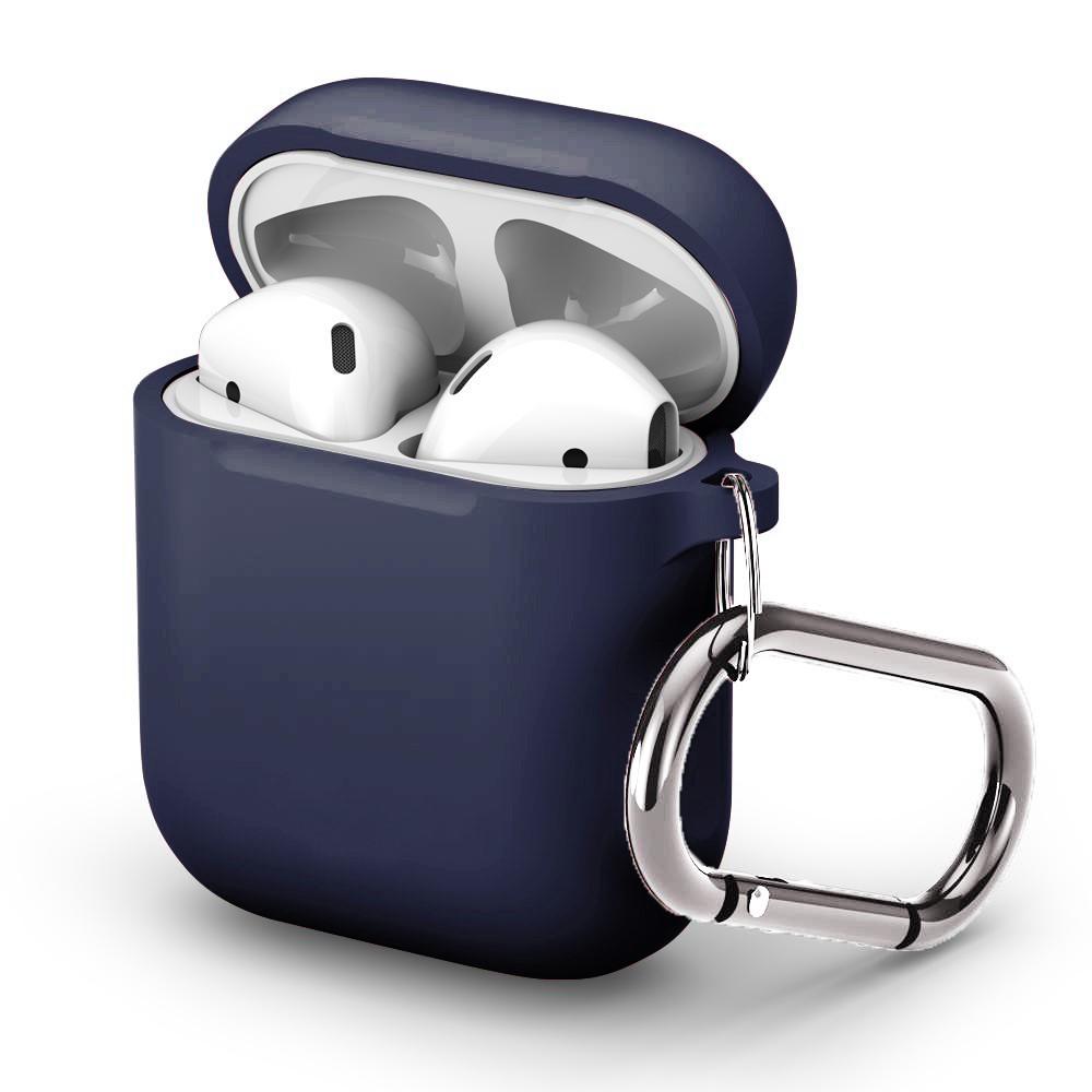 Cover in silicone con moschettone AirPods Blu navy