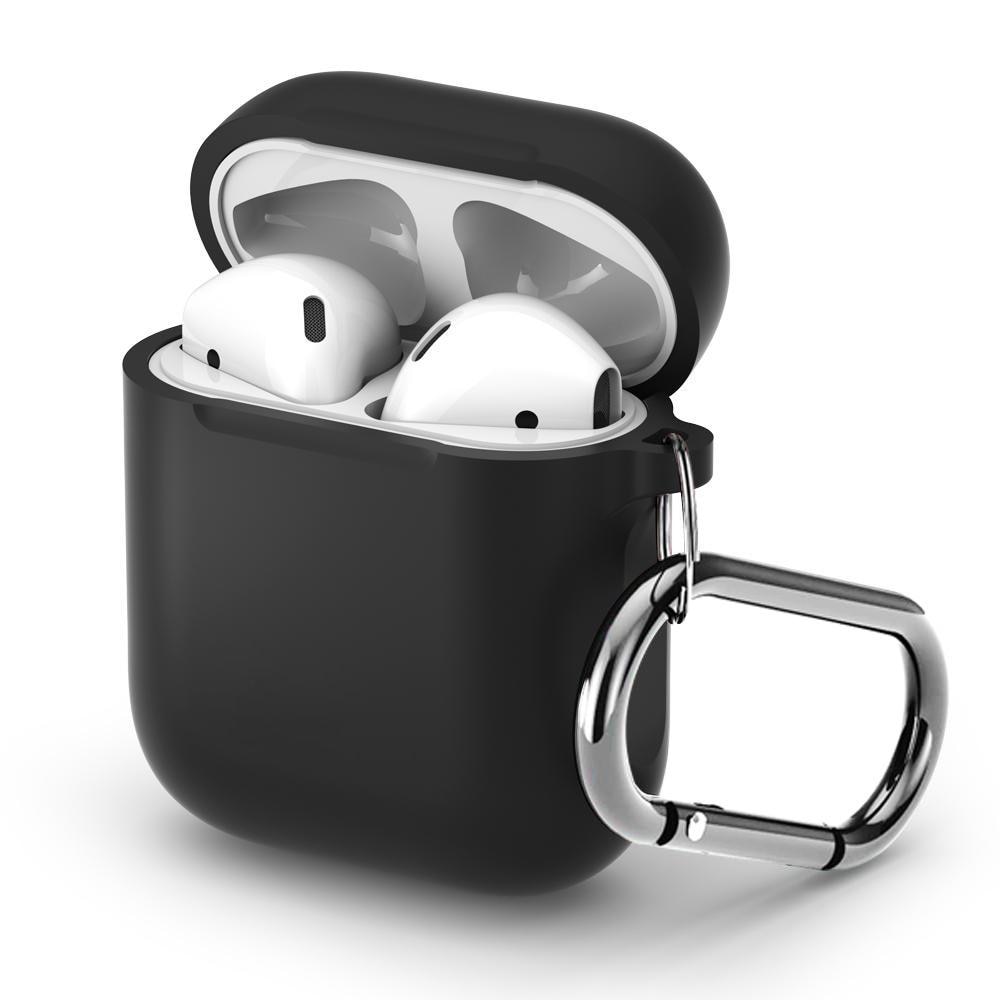 Cover in silicone con moschettone AirPods Nero