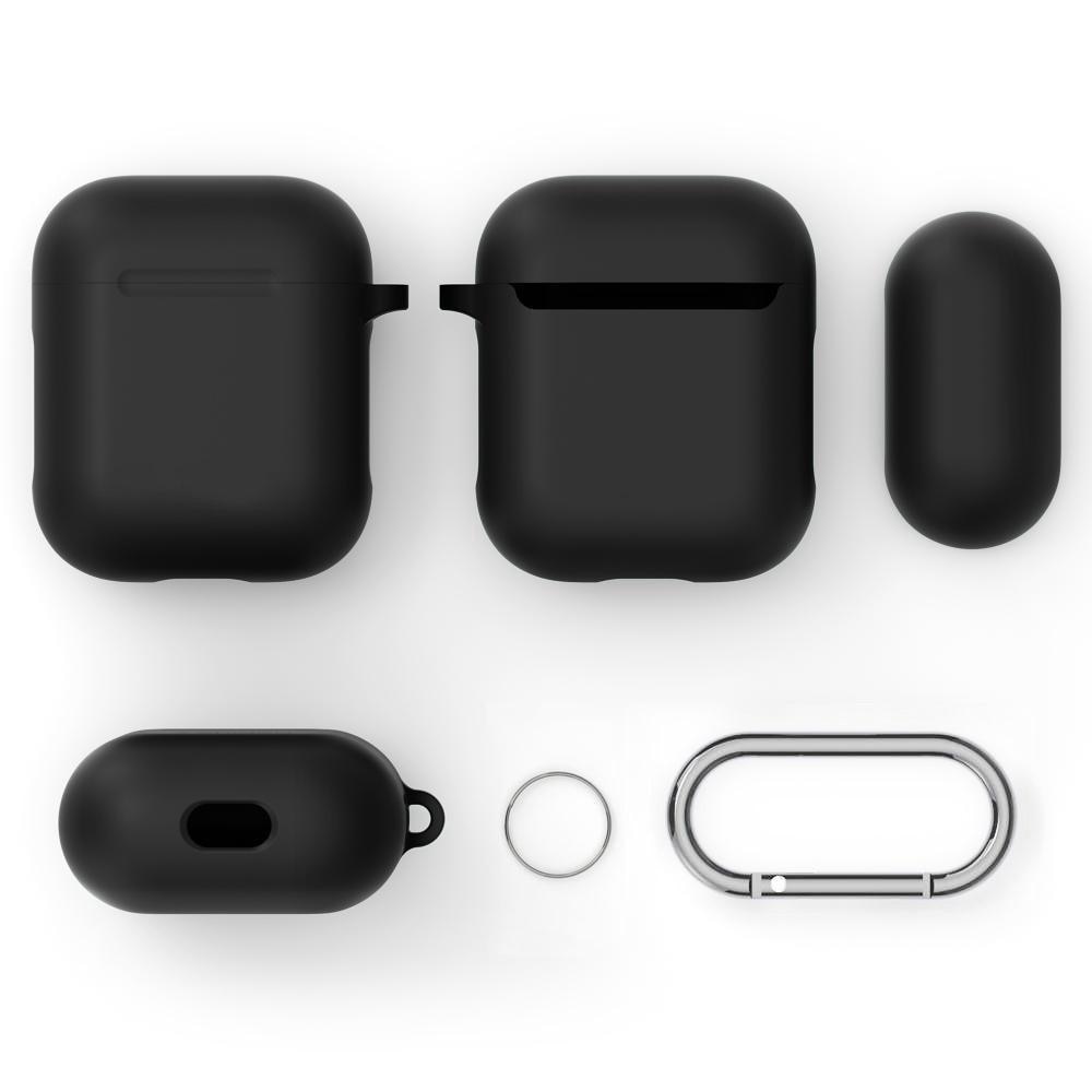 Cover in silicone con moschettone AirPods Nero