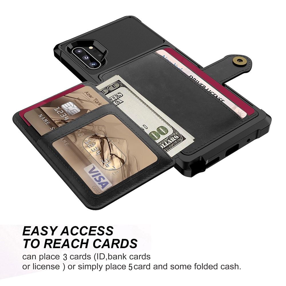 Cover con portacarte Tough Multi-slot Samsung Galaxy Note 10 Plus Nero
