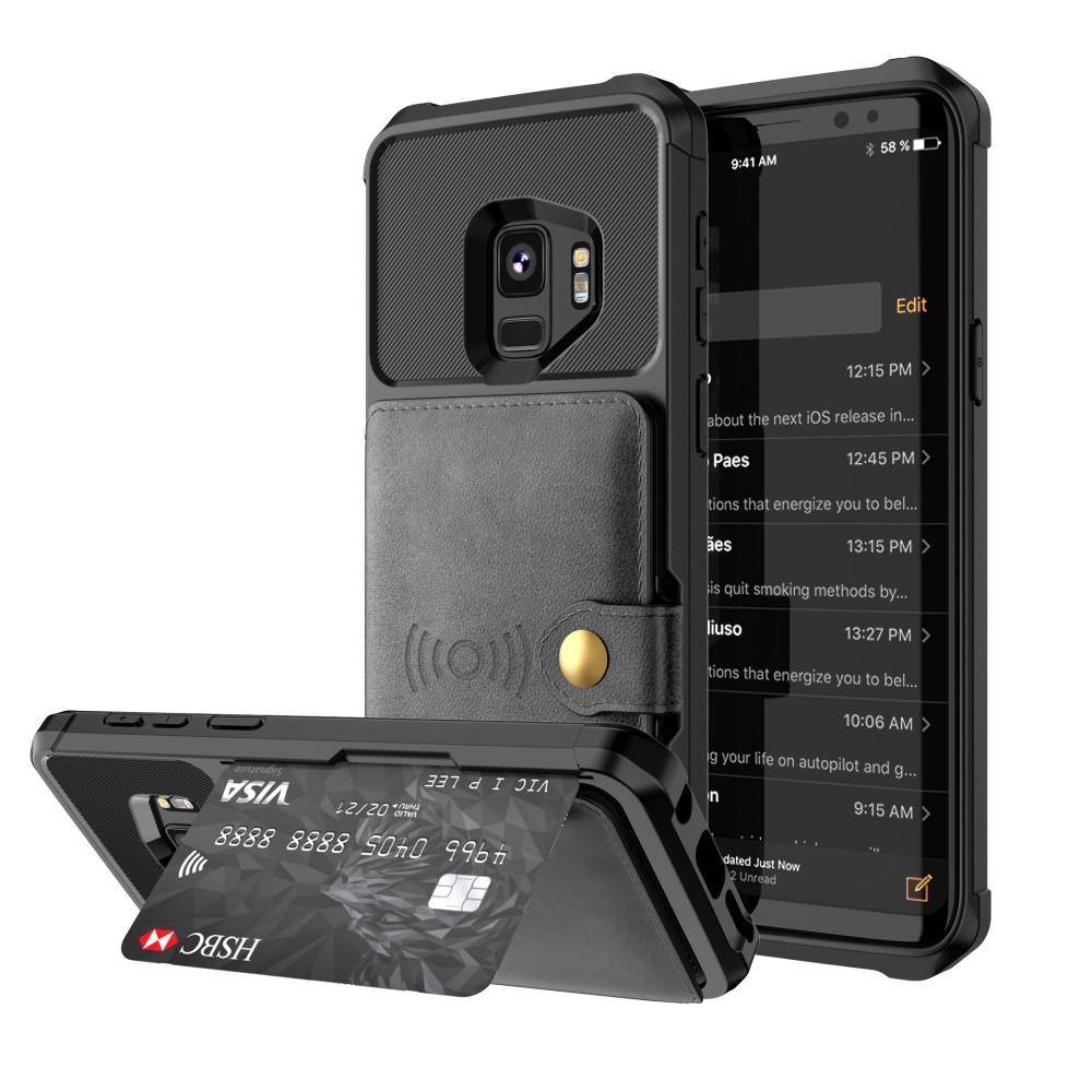 Cover con portacarte Tough Multi-slot Samsung Galaxy S9 Nero